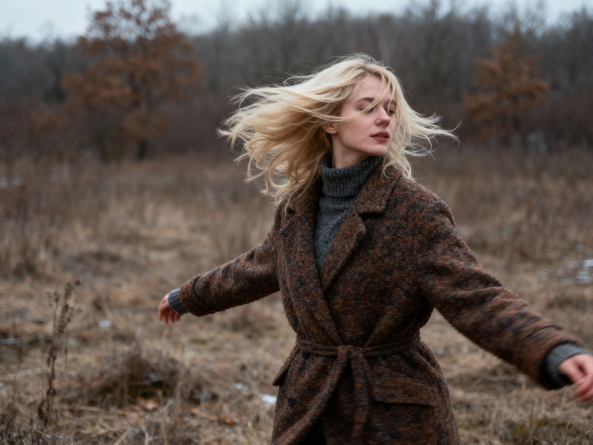 Frau im Herbst @KI generiert